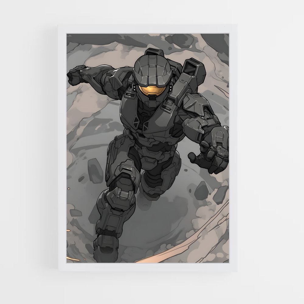 Poster Circulaire Master Chief – affiche Halo (vue 3)
